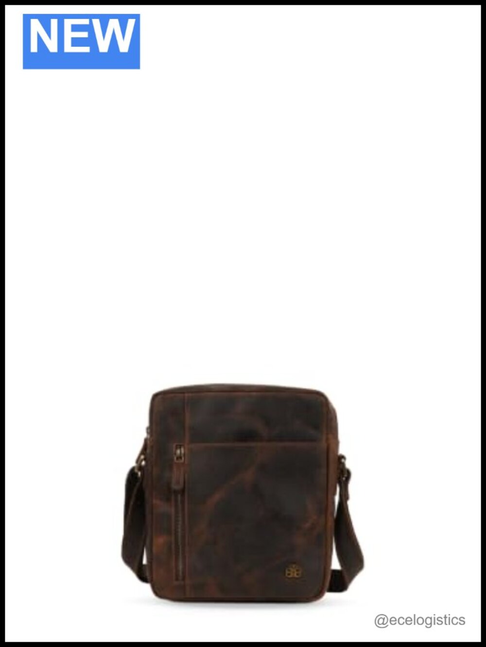 Genuine Leather Vintage Messenger Bag for Men/Women Crossbody Shoulder Bag